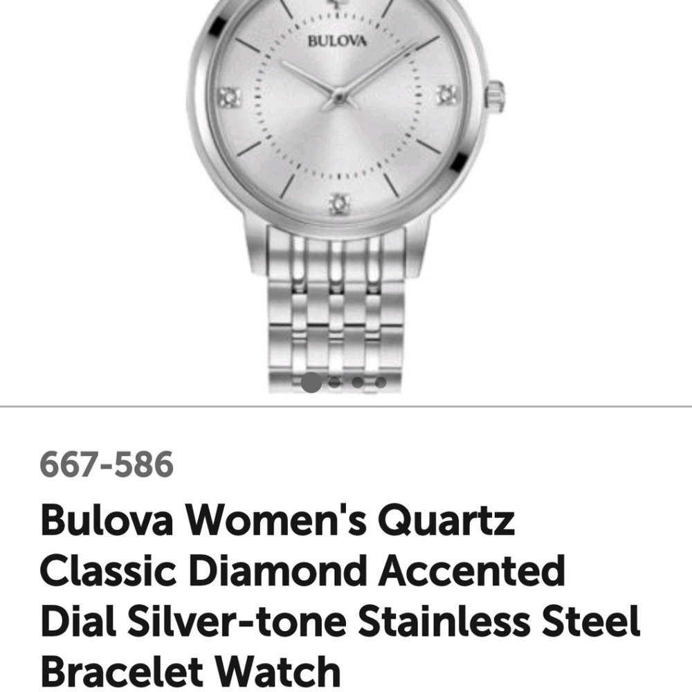 Bulova diamond accent watch